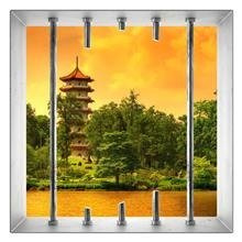 Naklejka na ścianę Okno 3D Nad rzeką w Chinach 0038