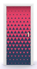 Naklejka na drzwi - Dwubarwne trójkąty 0610