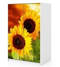 Naklejka na szafę - Słoneczne kwiaty 0059