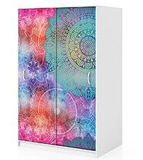 Naklejka na szafę - Barwne mandale 0339