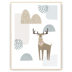 Plakat - Świąteczny renifer