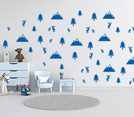 Naklejki skandynawskie na ścianę - Zimowa Kraina