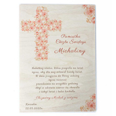 Drewniany plakat - Chrzest wz14