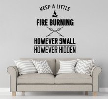 Naklejka na ścianę Fire Burning