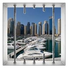 Naklejka na ścianę Okno 3D Drapacze chmur 0009