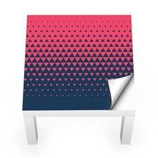 Naklejka na stolik LACK IKEA - Dwubarwne trójkąty 0214