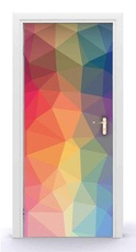 Naklejka na drzwi - Mozaika z poligonów 0630