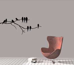 Naklejka na ścianę - Rodzina ptaków