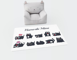 Personalizowana mata pod miskę kota - 018