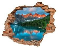 Naklejka na ścianę Dziura 3D Płonące wierzchołki 0075