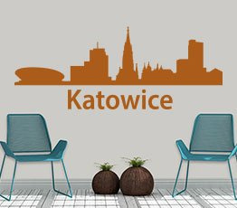 Naklejka na ścianę - Katowice