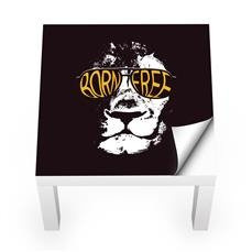 Naklejka na stolik LACK IKEA - Born free 0024