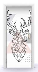 Naklejka na drzwi - W kształcie jelenia 0647
