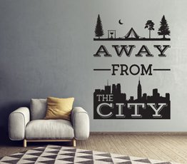 Naklejka na ścianę - Away From City