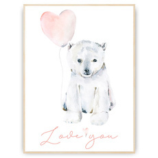 Plakat - Kochający miś