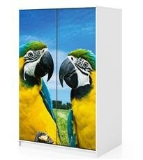 Naklejka na szafę - Papugi 0138
