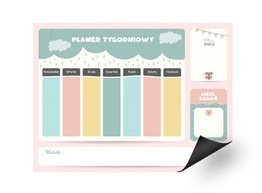 Tygodniowy planer magnetyczny - Deszczowy Tydzień