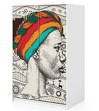 Naklejka na szafę - Kobieta w turbanie 0263