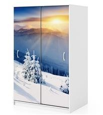 Naklejka na szafę - Słońce nad szczytami 0011