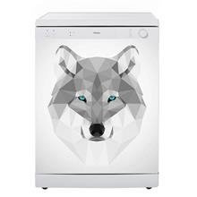 Naklejka na zmywarkę - Szary wilk 0649