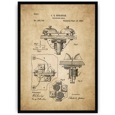 Plakat na starym papierze - dzwonek