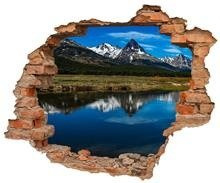 Naklejka na ścianę Dziura 3D Jezioro w górach 0122