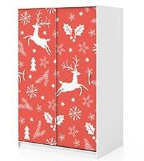 Naklejka na szafę - Świąteczny wzór 0267