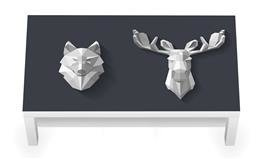 Naklejka na stolik kawowy LACK IKEA - Poligonowe trofea 0199