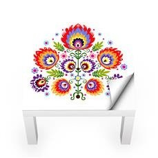 Naklejka na stolik LACK IKEA - Kwiaty łowickie v1 0248