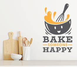 Naklejka na ścianę - Bake someone happy - 0037