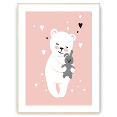 Plakat - Dwie przytulanki