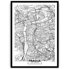 Plakat na białym tle - Praga
