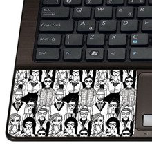 Naklejka pod nadgarstek - Tłum hipsterów 0216