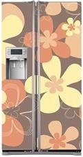 Mata na lodówkę side-by-side - Kwiatki 0287