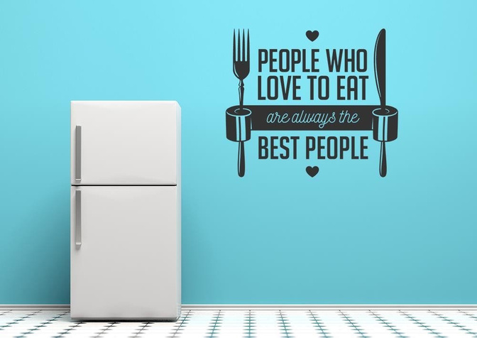 Naklejka na ścianę - Best people love to eat - 0038