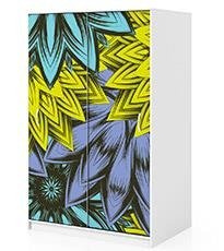 Naklejka na szafę - Kwieciste kształty v1 0295