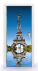 Naklejka na drzwi - Odbicie Wieży Eiffla 0666