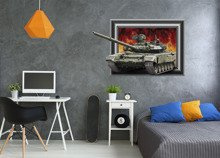 Naklejka na ścianę obraz 3D - Czołg 0002
