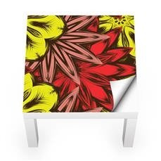 Naklejka na stolik LACK IKEA - Kwieciste kształty v3 0114