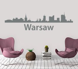 Naklejka na ścianę - Warszawa