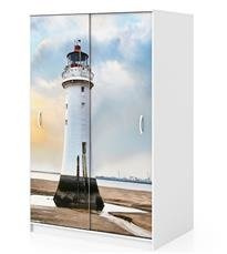 Naklejka na szafę - Samotna latarnia 0046