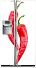 Mata na lodówkę side-by-side - Czerwona papryka 0273