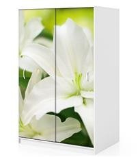 Naklejka na szafę - Biała lilia ogrodowa 0079