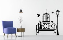 Naklejka na ścianę Ławka