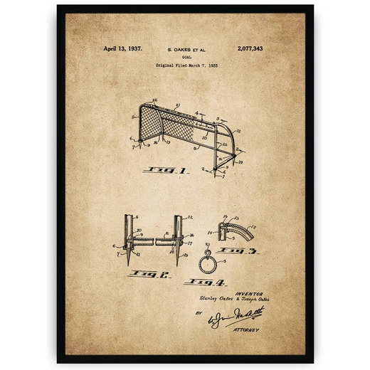 Plakat na starym papierze - gol