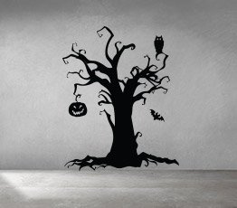 Naklejka na ścianę - Drzewo Helloween