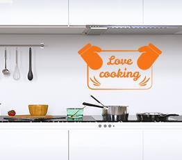 Naklejka na ścianę - Love cooking v3 - 0090