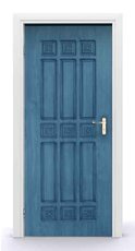 Naklejka na drzwi - Niebieskie drzwi 0615