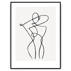 Plakat - Kobieta w kapeluszu