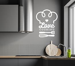 Naklejka na ścianę - Love cooking v2 - 0089